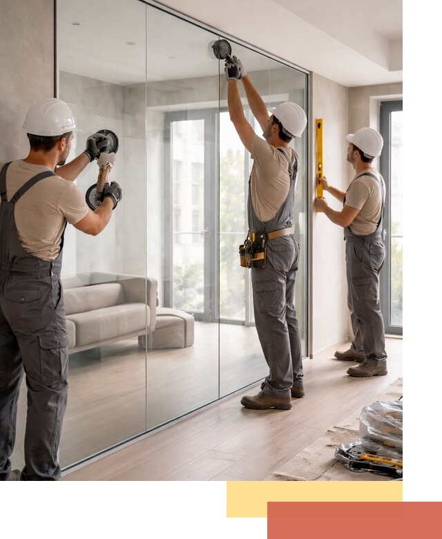 Перегородки из закаленного стекла в Якутске для офисов и квартир