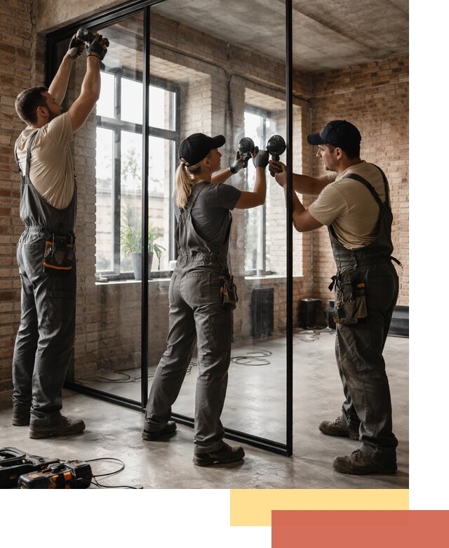 Стеклянные перегородки лофт — изготовление и монтаж в Якутске