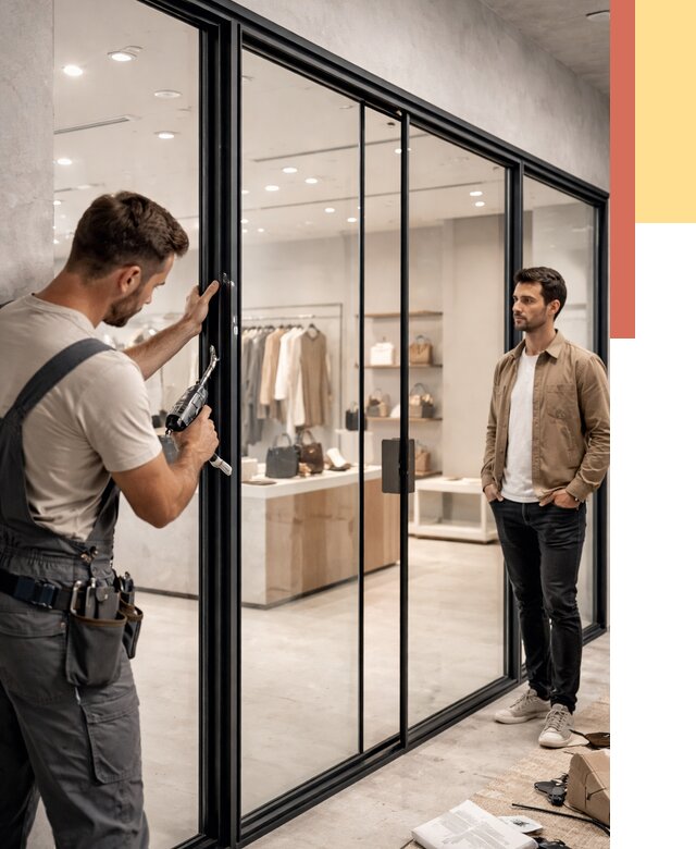 Стеклянные перегородки для магазинов в Якутске от 8540 руб. под ключ | ОТДЕЛОЧНИК-Ктс