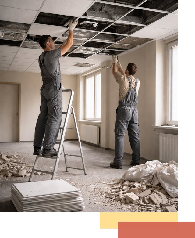 Демонтаж потолков Армстронг профессионально в Якутске