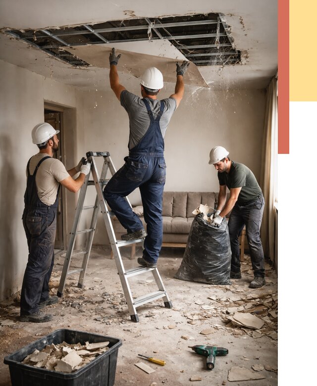 Демонтаж гипсокартонного потолка в Якутске от 437 руб. за м2 — ОТДЕЛОЧНИК-Ктс