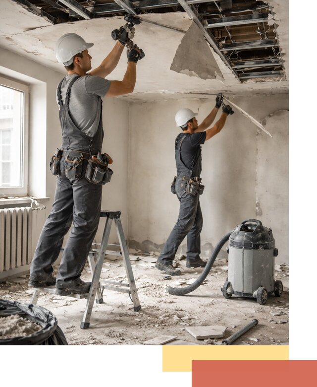 Демонтаж гипсокартонного потолка в Якутске быстро и аккуратно