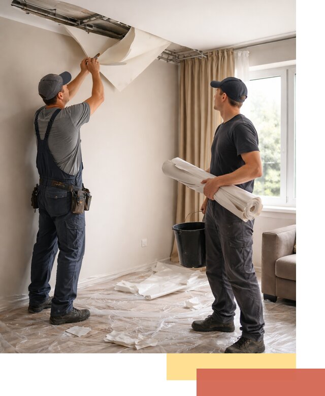 Демонтаж натяжного потолка в Якутске быстро и аккуратно