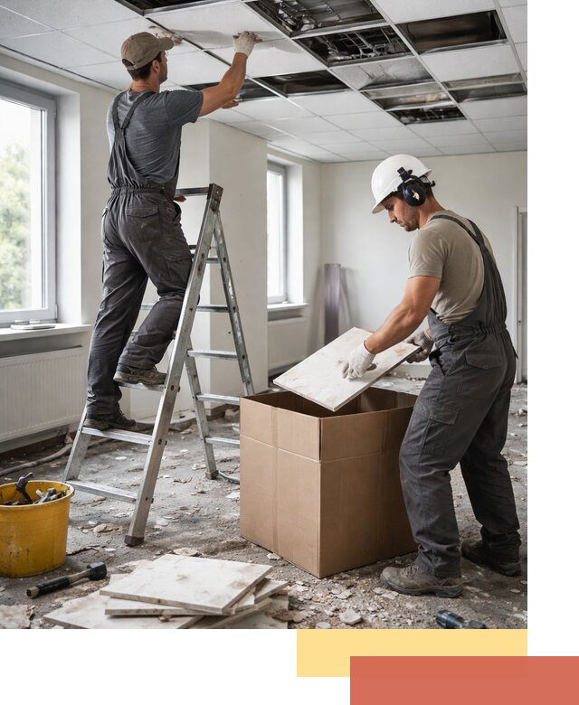 Демонтаж потолочной плитки в Якутске быстро и аккуратно