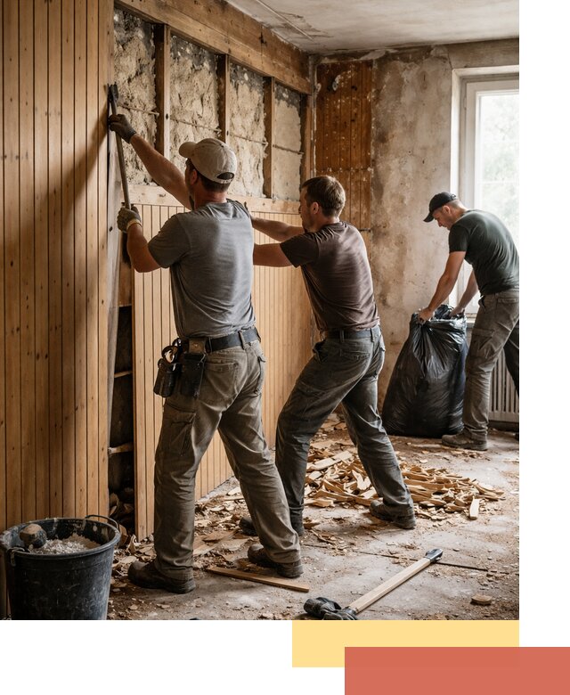 Демонтаж вагонки и вывоз материалов в Якутске