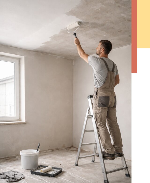 Грунтовка потолка в Якутске от 2604 руб. — быстро и недорого | ОТДЕЛОЧНИК-Ктс