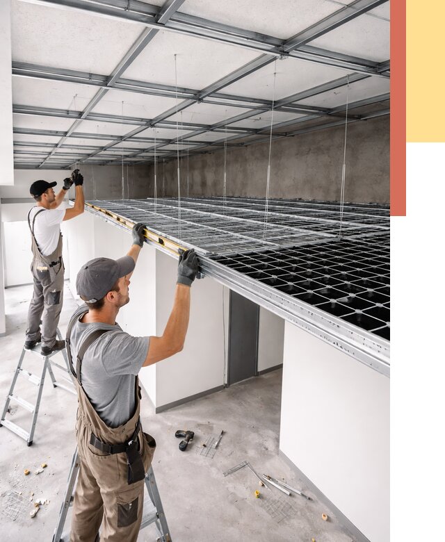 Монтаж потолка грильято в Якутске от 469 руб./м² — быстрая сборка под ключ | ОТДЕЛОЧНИК-Ктс