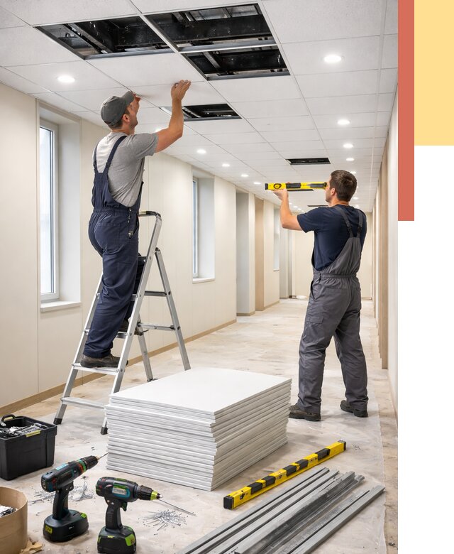 Ремонт потолка Армстронг в Якутске от 4687 руб. — быстро и недорого | ОТДЕЛОЧНИК-Ктс