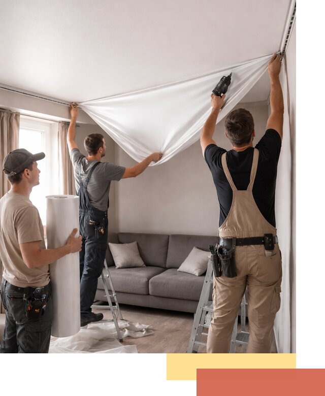 Монтаж сатинового натяжного потолка в Якутске качественно и быстро