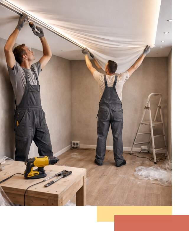 Монтаж натяжного потолка с подсветкой в Якутске цена и сроки