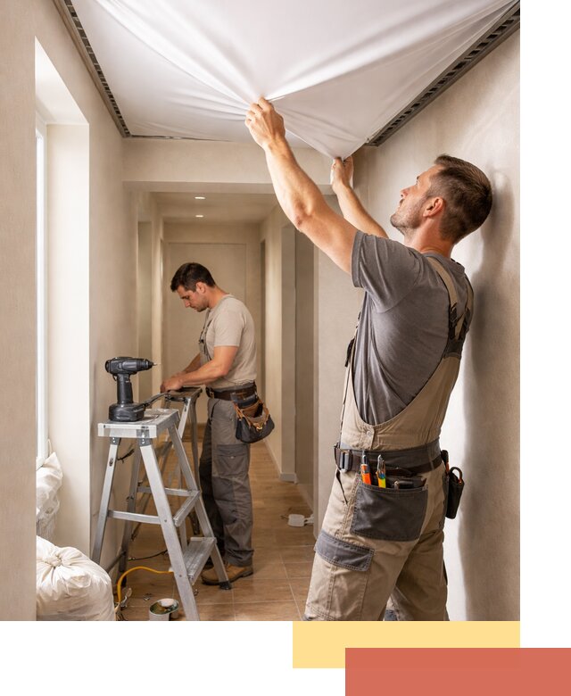 Монтаж натяжного потолка в прихожей в Якутске