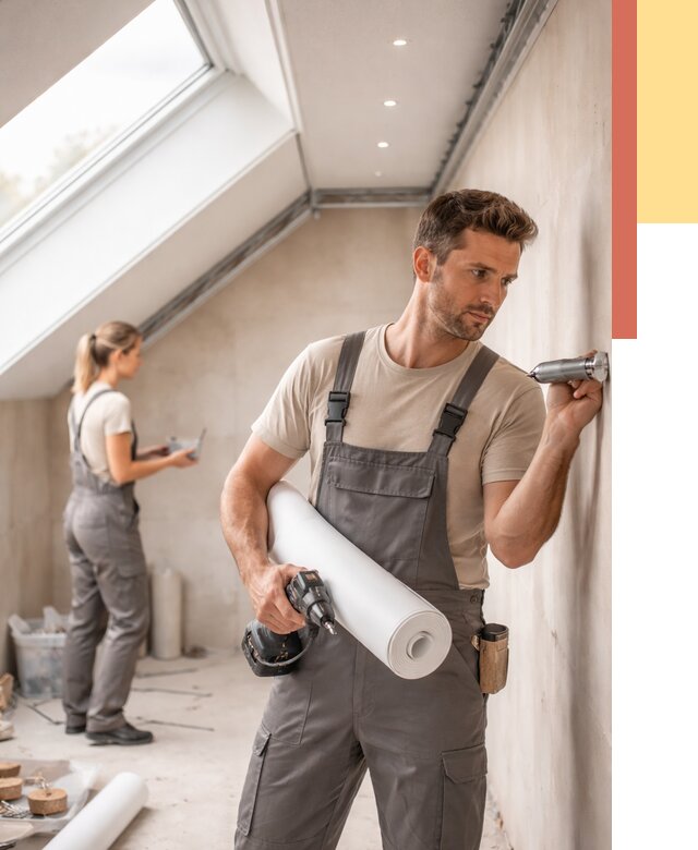 Монтаж натяжного потолка на мансарде в Якутске от 3645 руб. | ОТДЕЛОЧНИК-Ктс