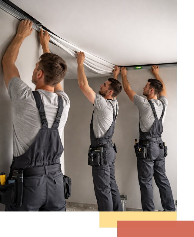 Теневые натяжные потолки в Якутске: монтаж и отделка быстро и качественно