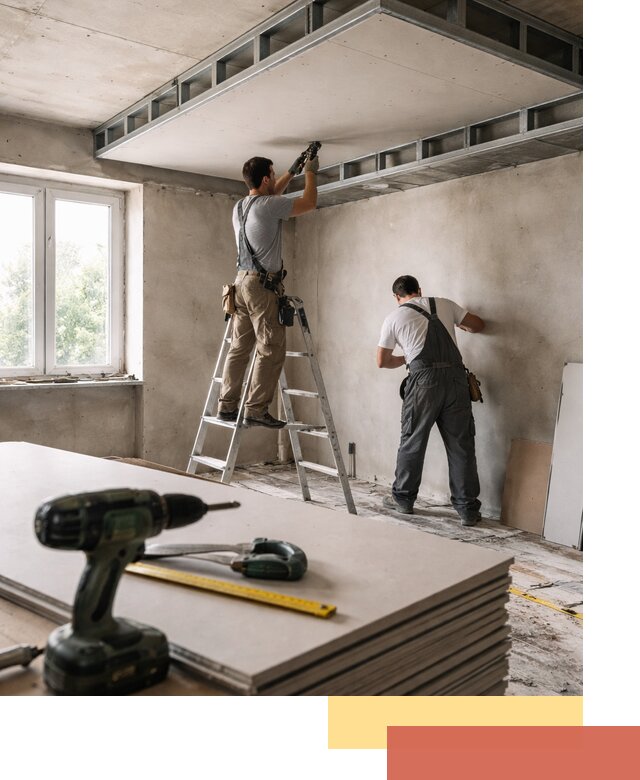 Двухуровневый потолок из гипсокартона в Якутске