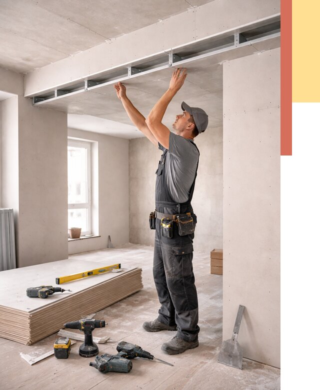 Потолок из гипсокартона с нишей в Якутске от 1302 руб. под ключ | ОТДЕЛОЧНИК-Ктс