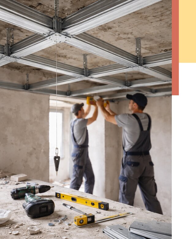 Монтаж каркаса потолка из профиля в Якутске от 4687 руб. — услуги ОТДЕЛОЧНИК-Ктс