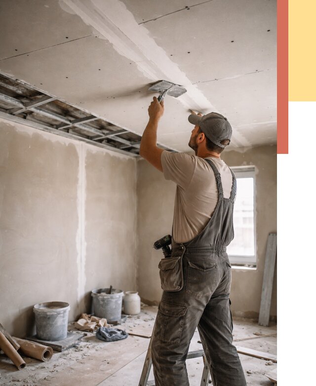 Ремонт потолка из гипсокартона в Якутске от 677 руб./м² — быстро и недорого | ОТДЕЛОЧНИК-Ктс