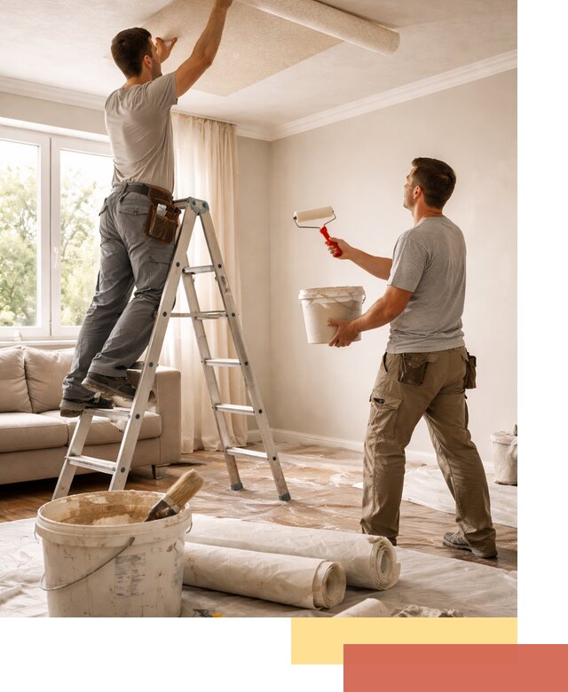 Поклейка обоев на потолок в Якутске — качественно и быстро