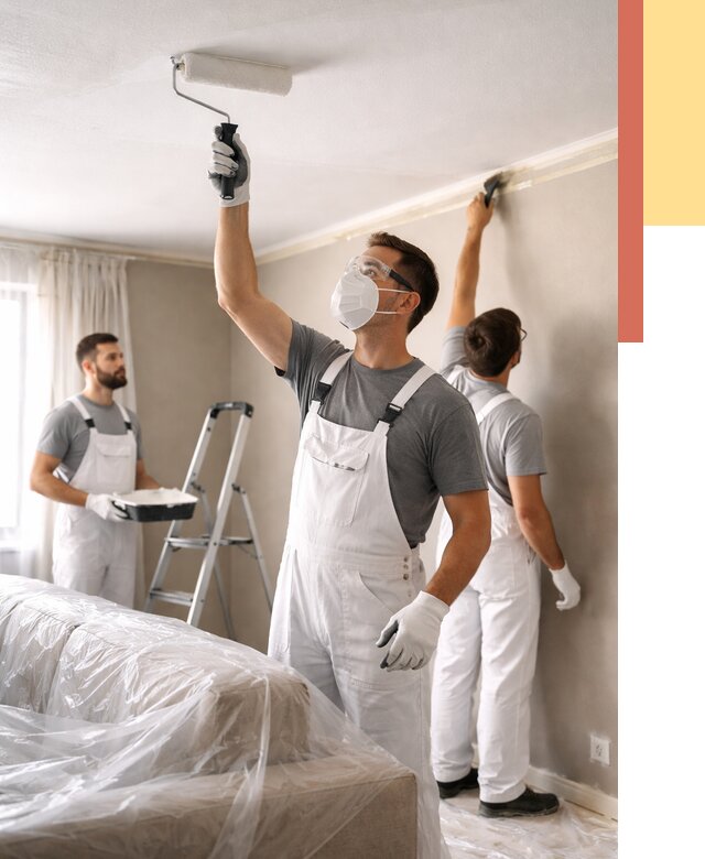 Покраска потолка водоэмельсионной краской в Якутске от 2291 руб/м² — услуги под ключ | ОТДЕЛОЧНИК-Ктс