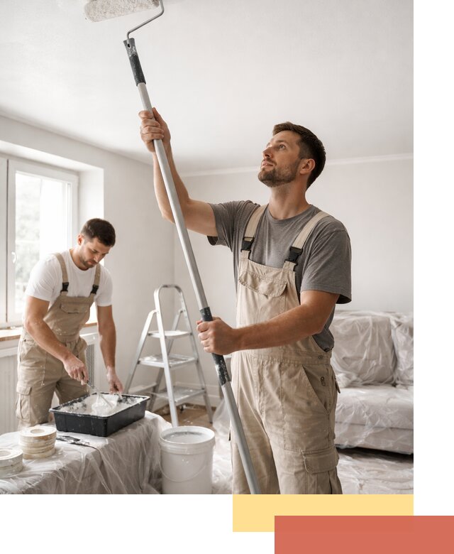 Покраска потолка водоэмульсионной краской в Якутске