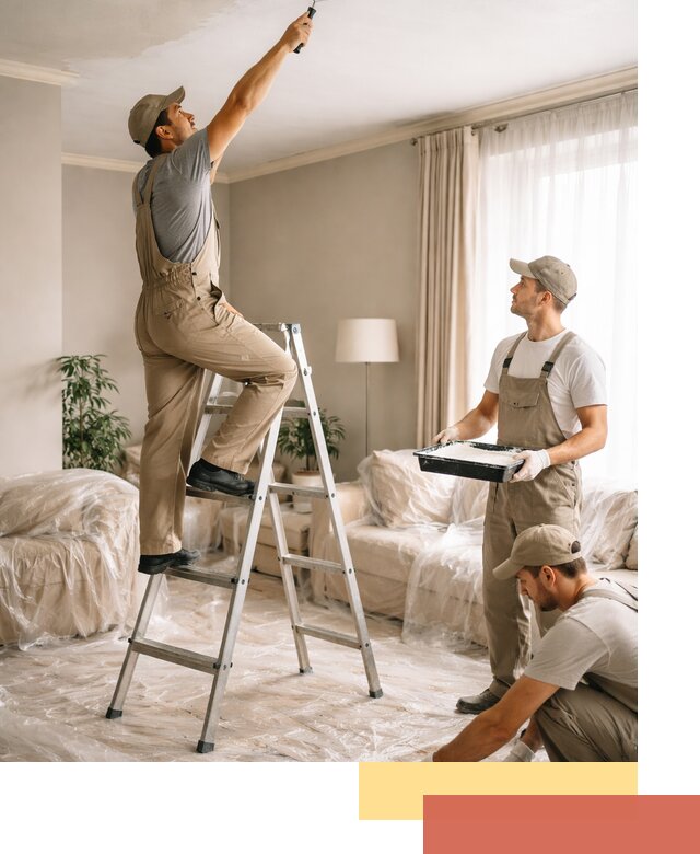 Покраска потолков акриловой краской в Якутске качественно и быстро