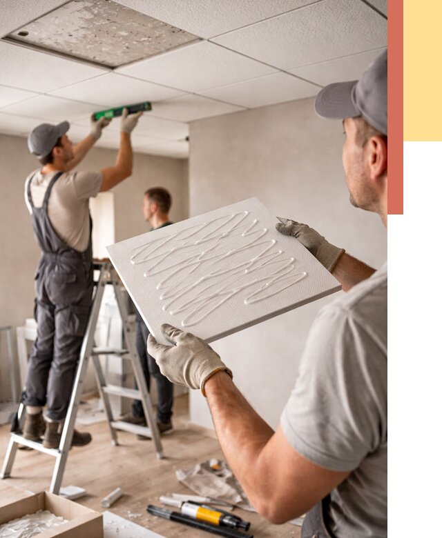 Монтаж потолочной плитки в Якутске от 4687 руб. — быстро и недорого | ОТДЕЛОЧНИК-Ктс