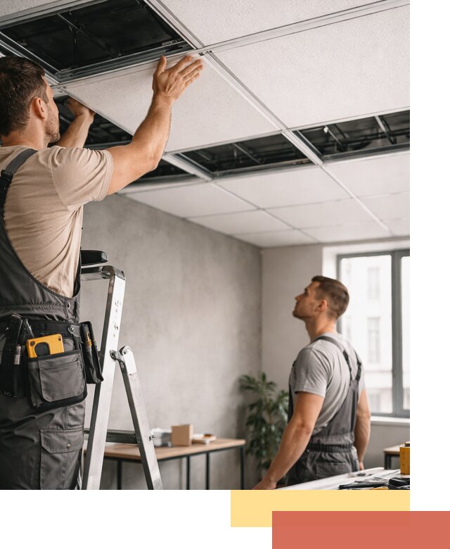 Монтаж потолочной плитки в Якутске качественно и в срок