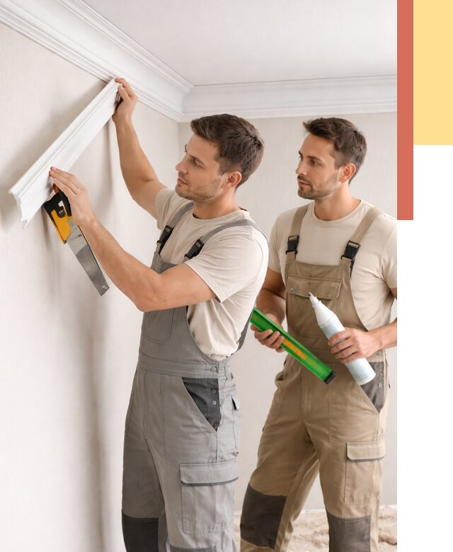Монтаж потолочного плинтуса в Якутске от 2395 руб. — быстро и недорого | ОТДЕЛОЧНИК-Ктс