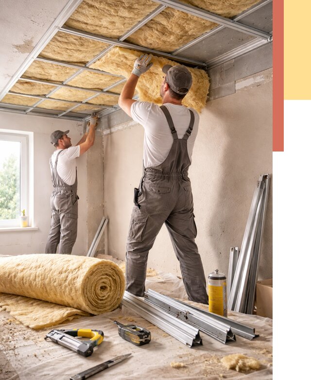 Утепление потолка в Якутске от 7499 руб/м2 — недорого, быстро, под ключ | ОТДЕЛОЧНИК-Ктс