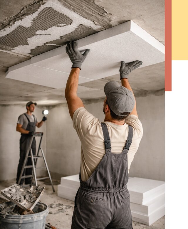 Утепление потолка пенопластом в Якутске от 4687 руб/м2 — недорого и быстро | ОТДЕЛОЧНИК-Ктс