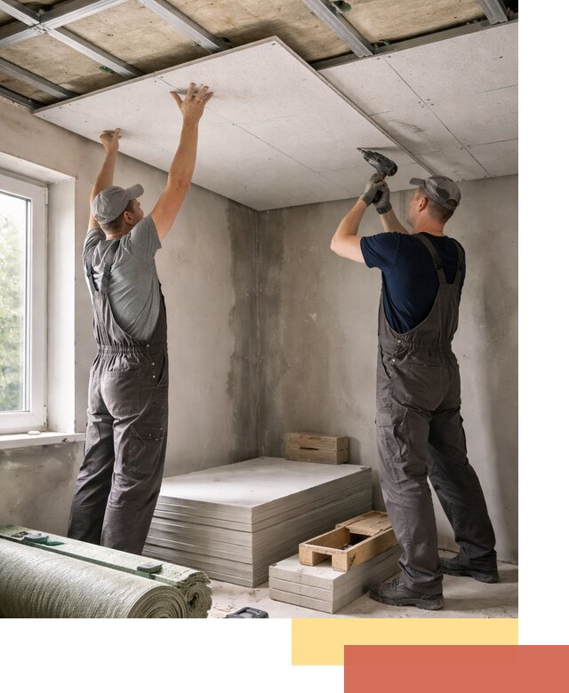 Шумоизоляция потолка панелями ЗИПС в Якутске